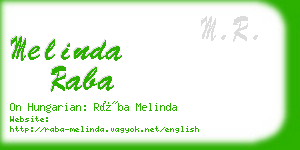 melinda raba business card